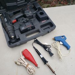 Craftsman Cordless Drill, Wen Engraver,  Soldering Iron,  Glue Gun