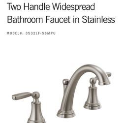 Delta 8 Inch Spread Stainless Faucet 