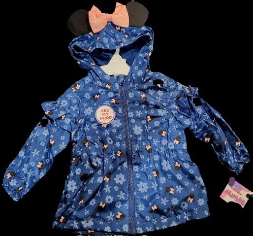 Girl's Size 4T Disney Minnie Mouse Lightweight Jacket 