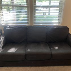 Charcoal Grey Fabric Couch 