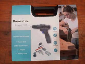Brookstone 12V Power Drill 27-Piece Set