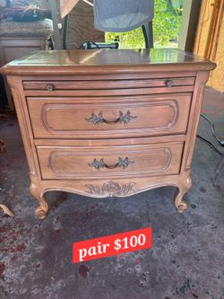 French Provincial 2-Drawer Nightstand