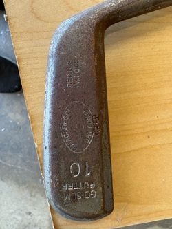 Macgregor Go-Sum #10 RH Putter, Hickory shaft, original leather grip