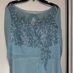 Light Blue Party Dress Size 16Plus