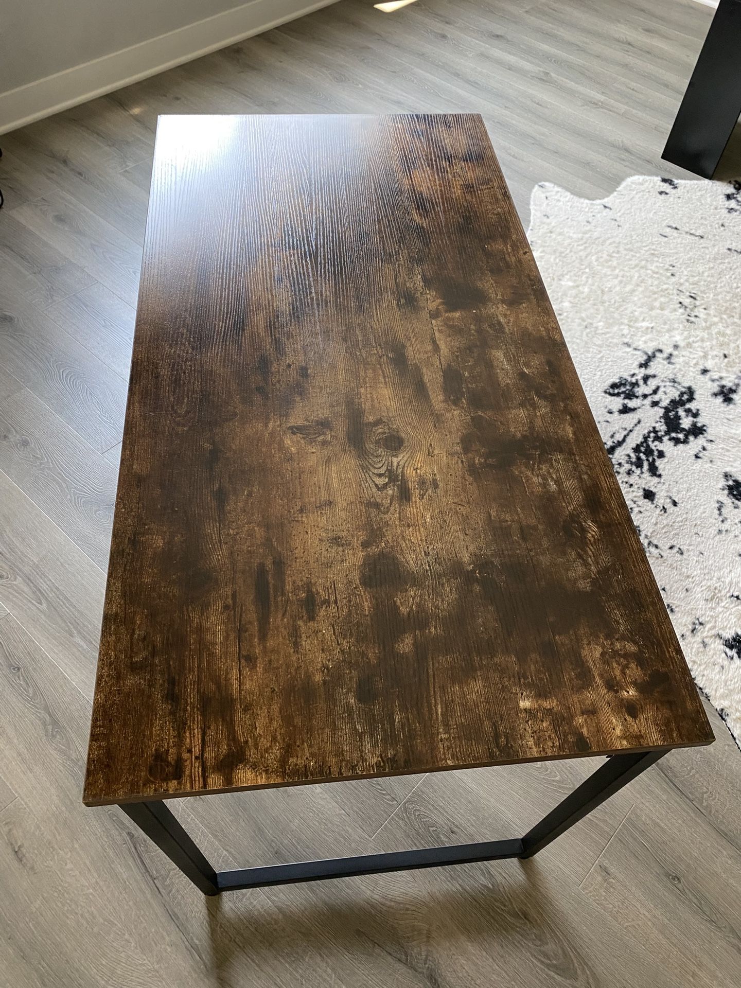 Home Office Computer Desk, Workstation, Writing Table, Rustic Brown color