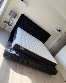 New king bed frame with mattress
