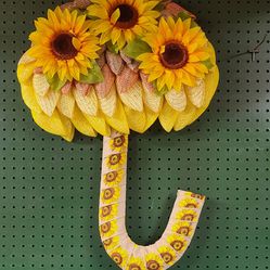  Handmade Sunflower Umbrella  Wreath
