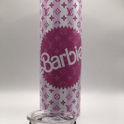 Barbie Tumbler Stainless Steel Coffee Cup New In Box With Straw