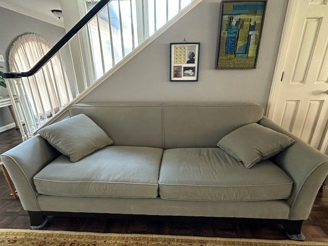 Green Pottery Barn Greenwich Sofa