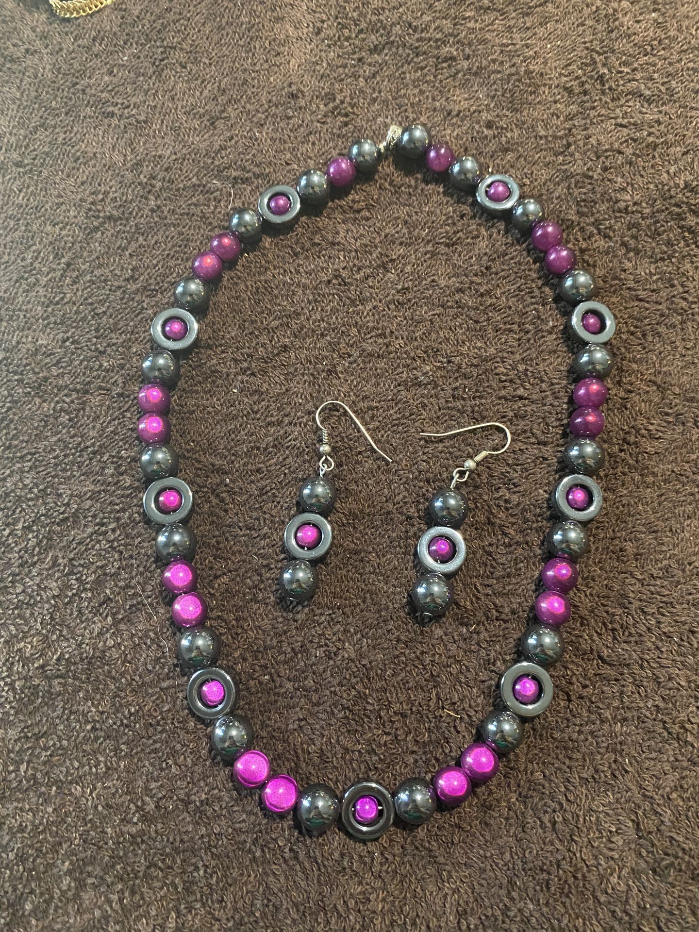 Collar y aretes vintage