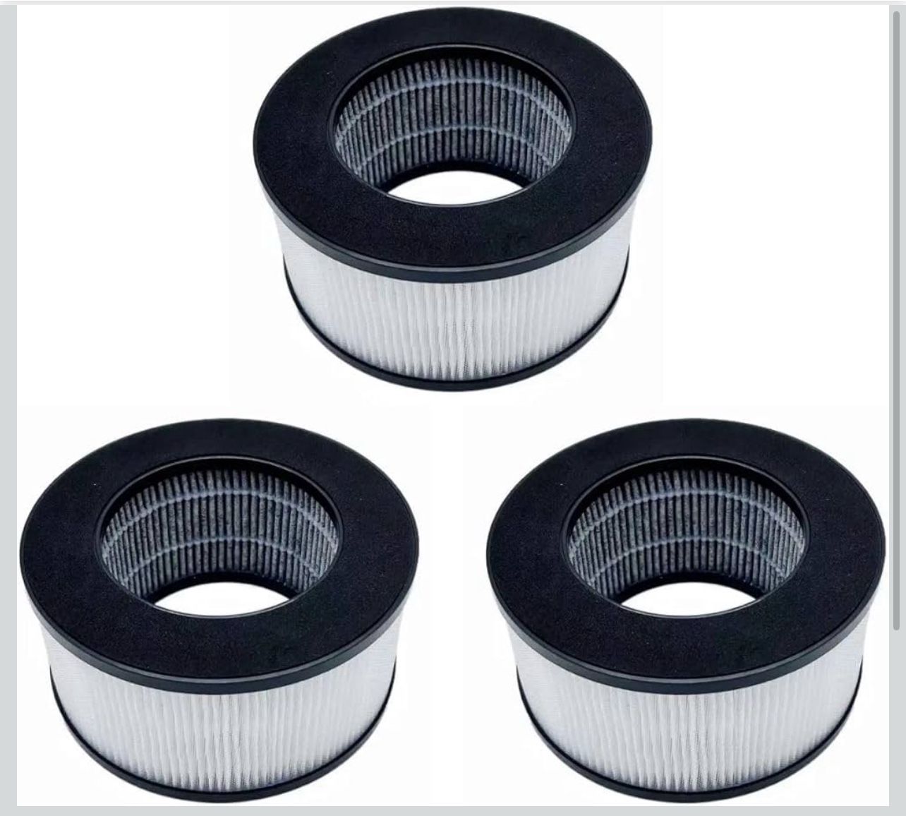 Nispira True HEPA Replacement Filter for CVS Health Desktop Air Purifier 3-in-1 True HEPA Activated Carbon, 3 Packs