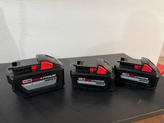 Milwaukee M18 REDLITHIUM High Output Battery Lot (12.0, 8.0, 6.0)