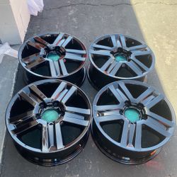 Set Of 4 Wheels 20”Toyota Tundra 2007 Black Gloss
