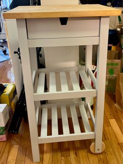 Kitchen Cart Counter Island Birch Butchers Board