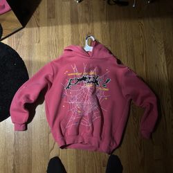 Pink Sp5der Hoodie Size m 
