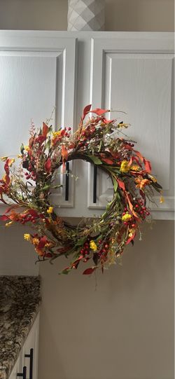 Fall Harvest Floral Wreath