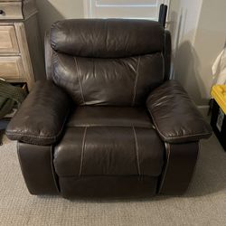 Brown - Leather Recliner/Rocker