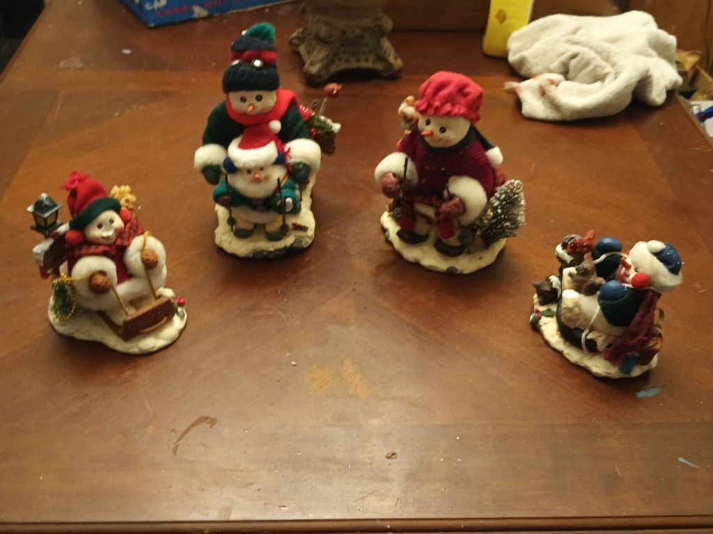 Christmas Snowmen Figurines For Sale