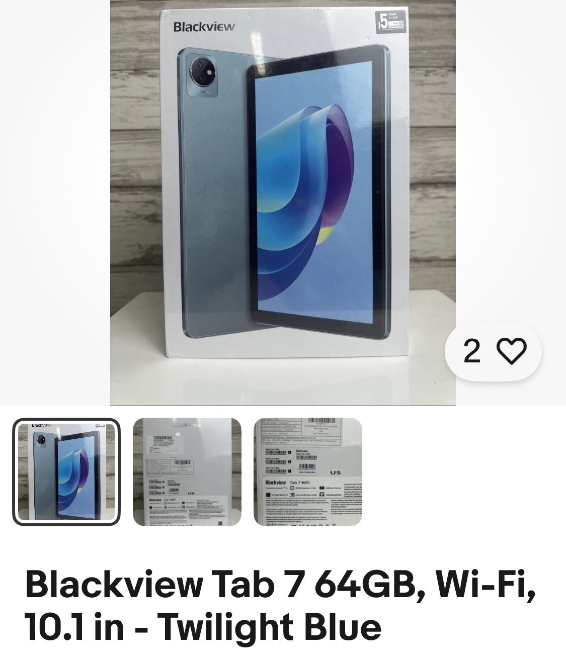 Blackview Tab 7 64GB, Wi-Fi, 10.1 in - Twilight Blue