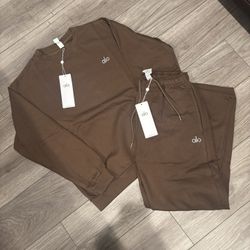 Brown Alo Crew Neck Set