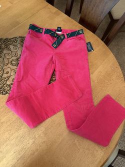 Ralph Lauren polo Girls pink velvet pants Size 14