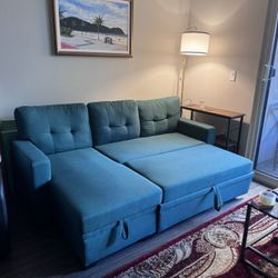 Green Sleeper Sofa Couch With Storage