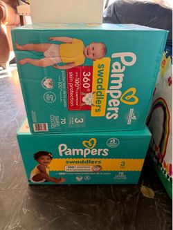 Pampers size 3 70 & 78 count