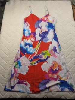 Natori Multicolor Floral Sleeveless Maxi Dress