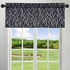 Kotile Window Valance Black Darkening Curtain