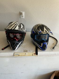 2 Dirtbike Helmets Size Large