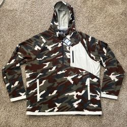 BRAND NEW Under Armour Half Zip Fleece Camo Loose Jacket Mens Size XL