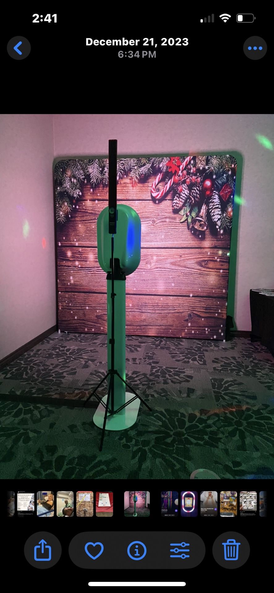 Photo Booth With Lights And Printer 