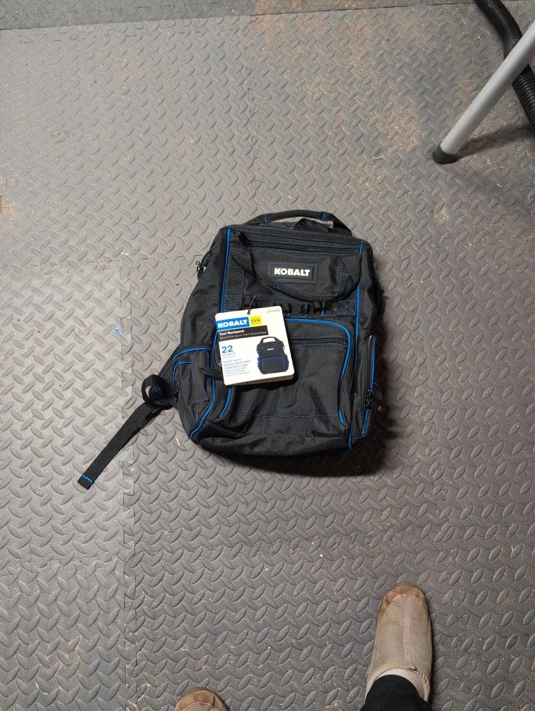 brand new kobalt backpack tool bag