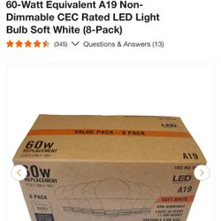 VALUE PACK-8 Pack LED 60 W Replacement Light Bulbs