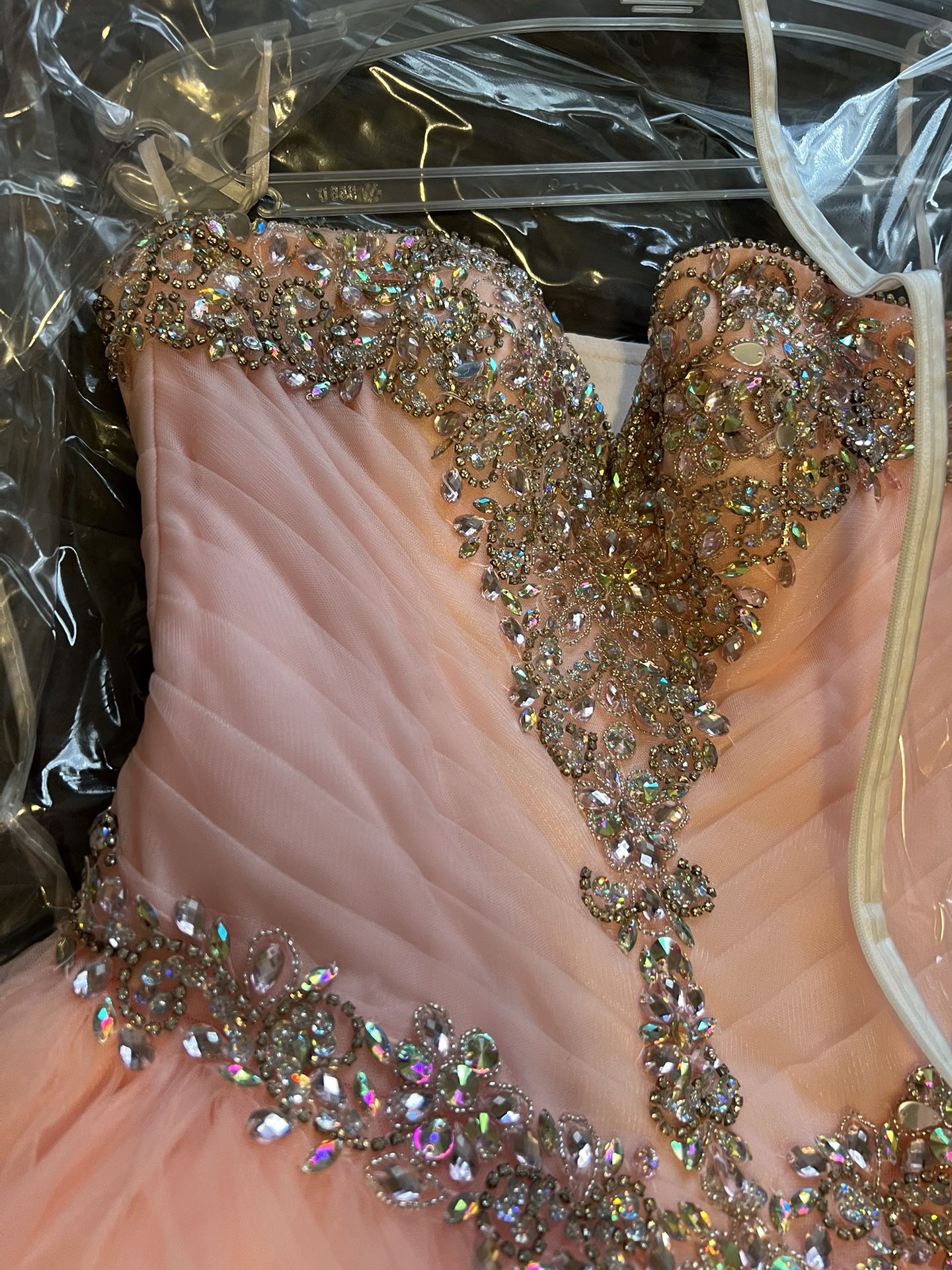 quinceanera dress, pink, size medium 