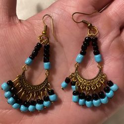 Vintage Native American Chandelier Earrings