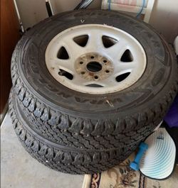 Durable Goodyear Wrangler all-terrain tires LT265/70R17