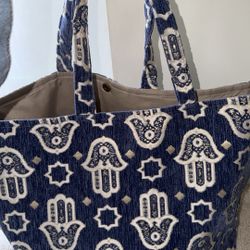 Moroccan GM Bag Woven Tapestry  hamsa 