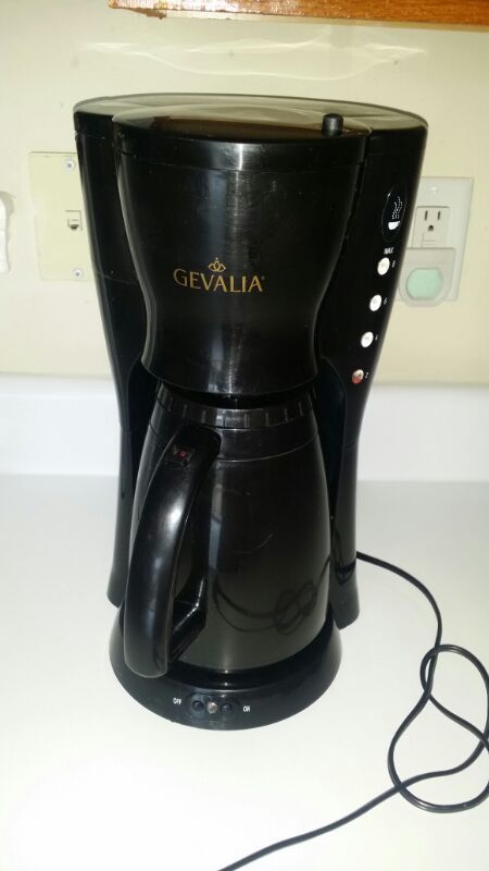 Black Gevalia Coffee Maker Model KA-865MB (8 Cup) with Thermal Carafe asking 5.00