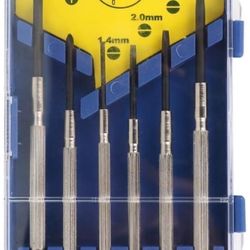 6Pcs Mini Screwdriver Set, Eyeglass Repair Screwdriver, Precision Repair Tool Kit with 6 Different Size Flathead Ideal for Watch, Jewelers