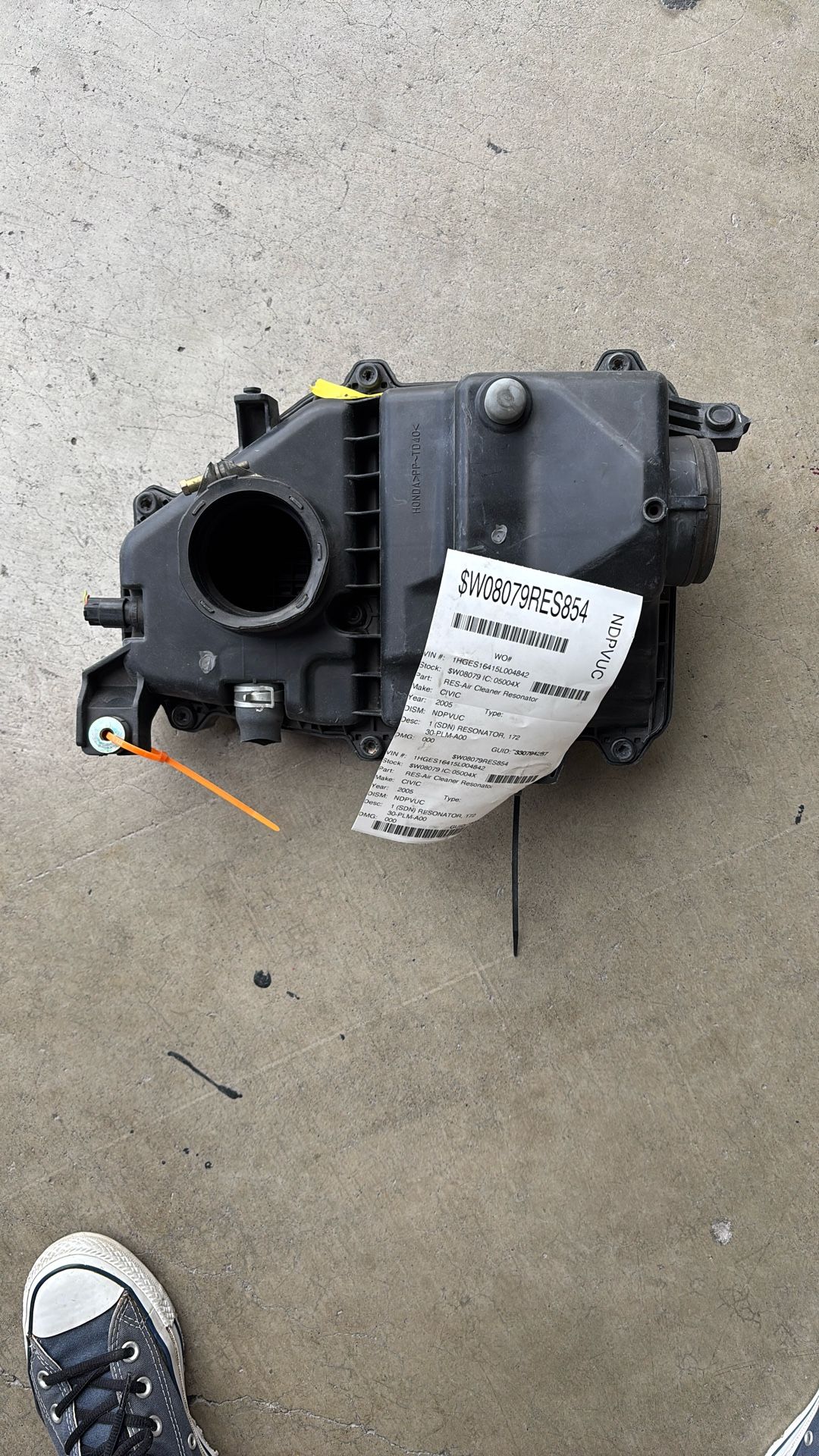 Air cleaner resonator 2001-2005 Honda Civic 1.7L Engine Air Intake Box Cleaner Filter Assembly OEM