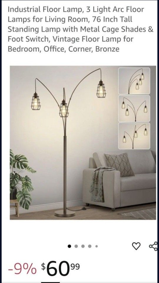76 inch Vintage Floor Lamp