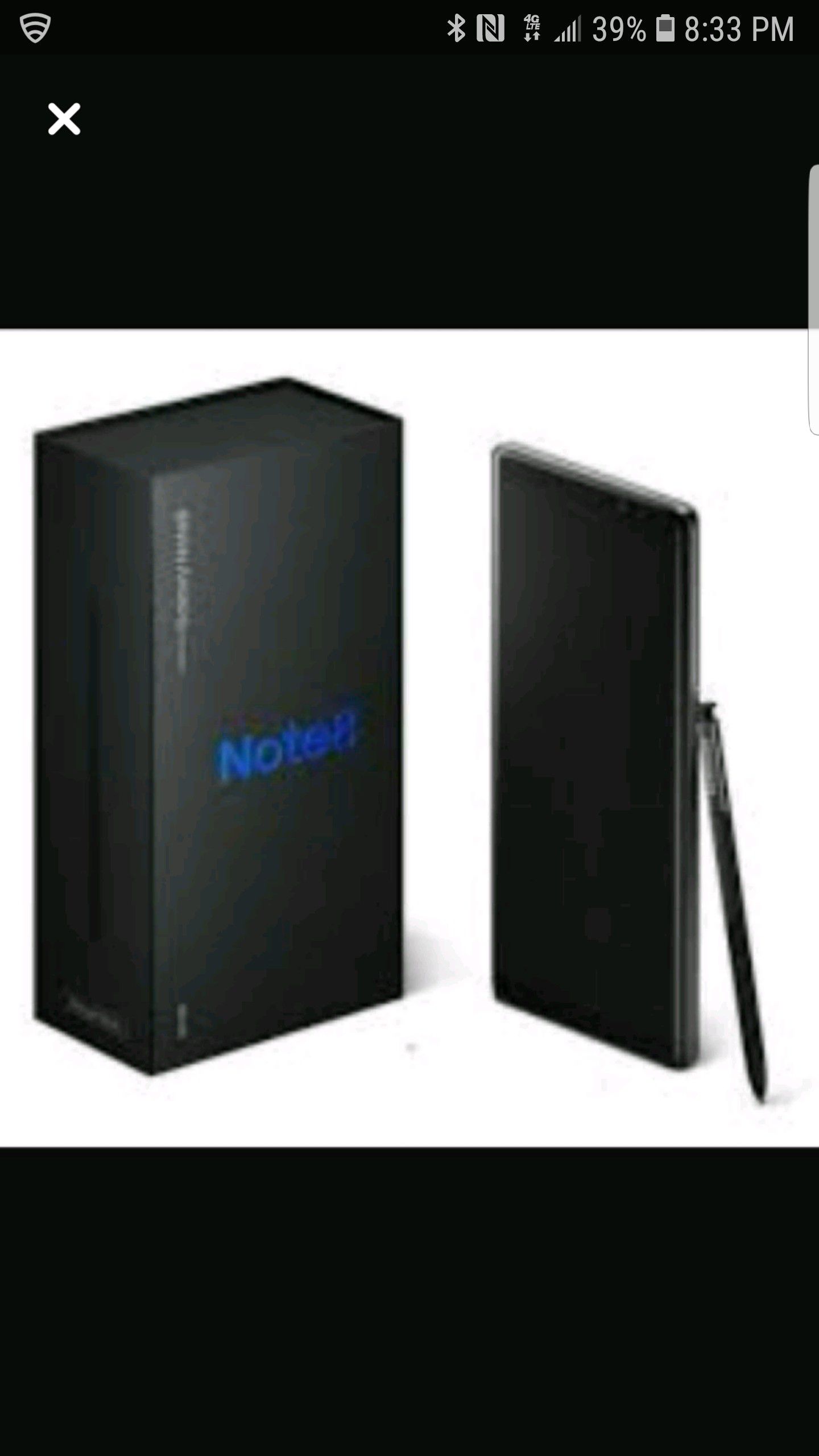 Unlocked Samsung Galaxy Note 8 Midnight Black Tmobile, Brand new sealed box never opened