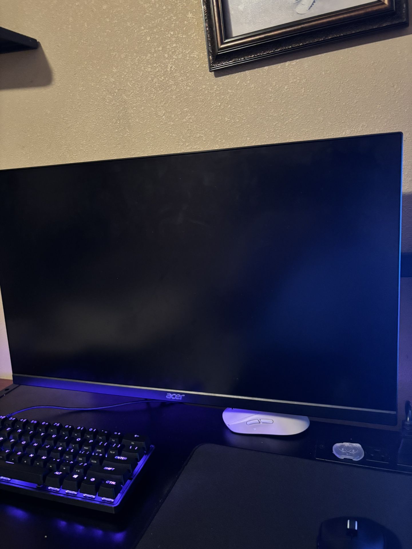 Acer monitor, , and logitech g pro x superlight