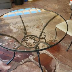 FREE Glass and Metal Table w/ Chairs 