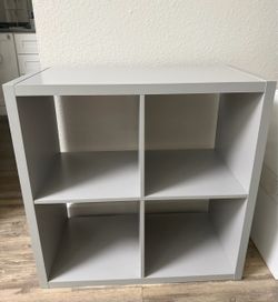 Grey 4-Cube Bookshelf