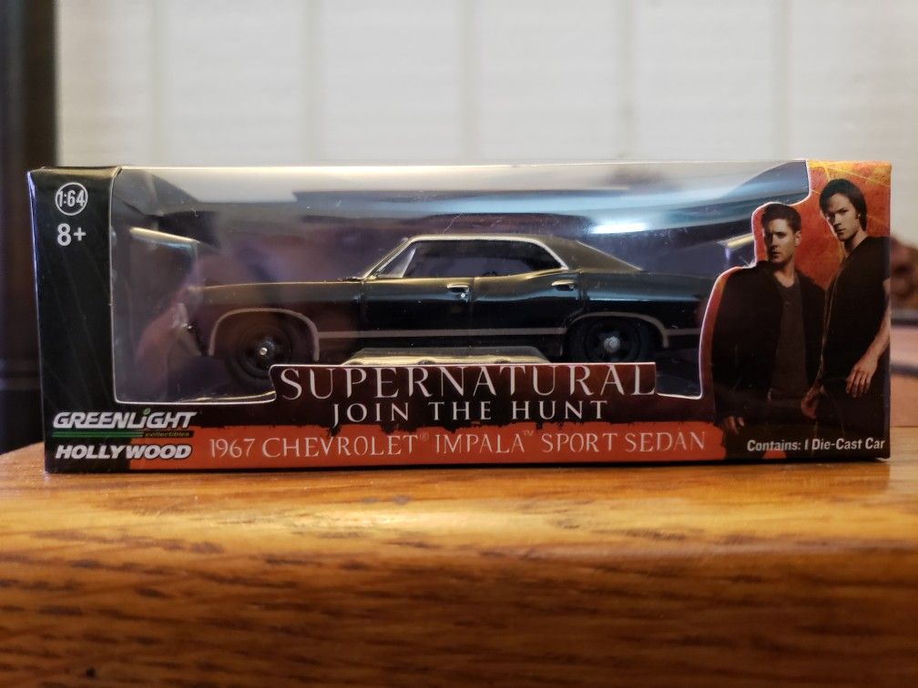 Supernatural Deans 1967 Chevrolet Impala 1:64 Die Cast Toy Car by Greenlight