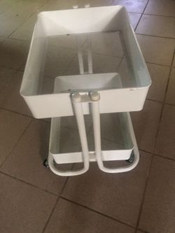 Utility , fruit vegetables cart, white, rolling