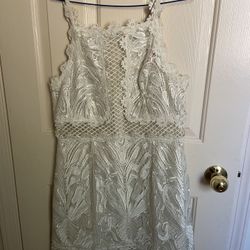 Topshop white lace dress women’s size 8