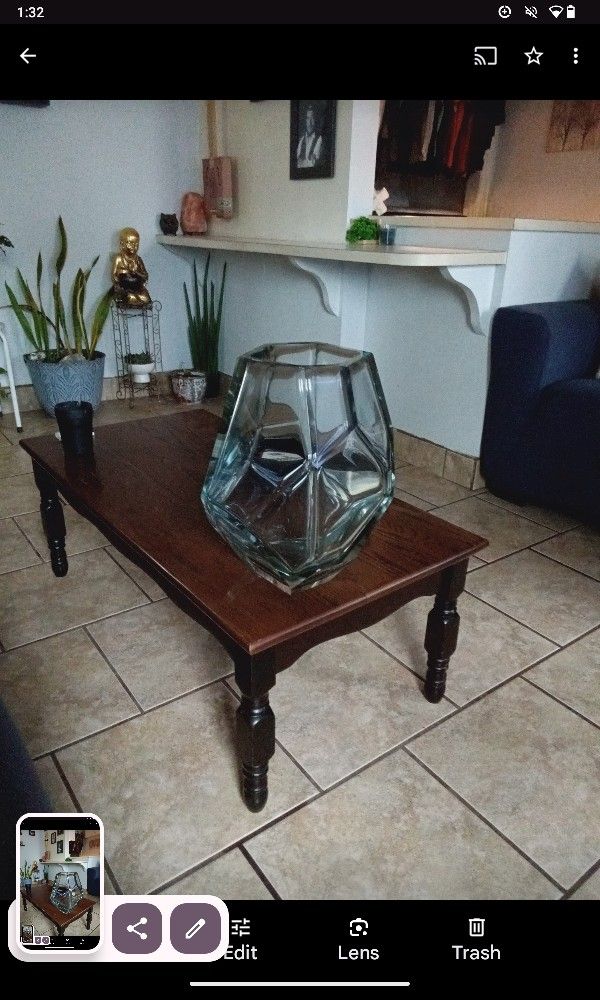 Barbara Barry Gemstone VASE Baker Furniture, Rare Faceted Murano Glass